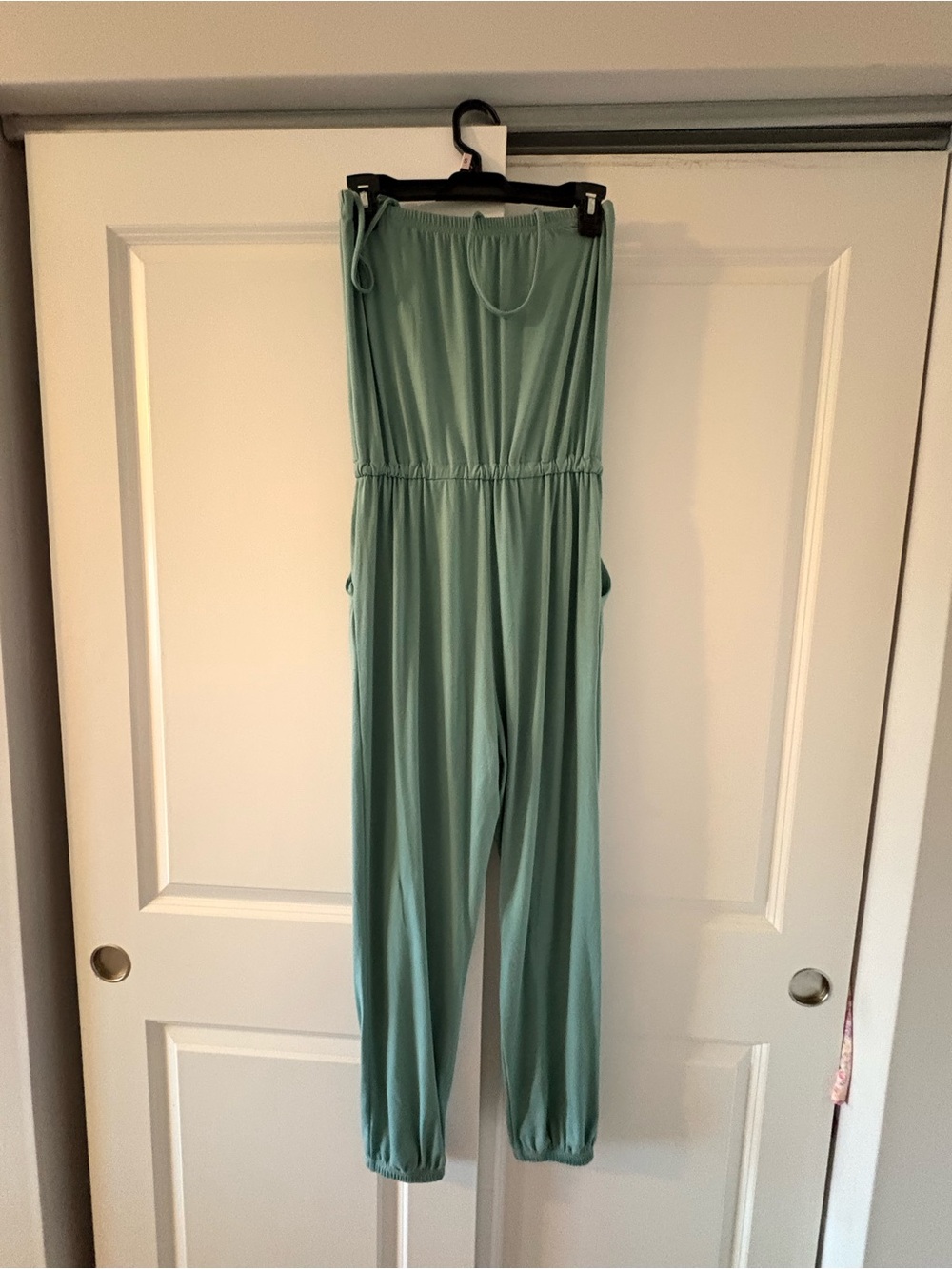 Women's Mint Green Strapless Jumpsuit